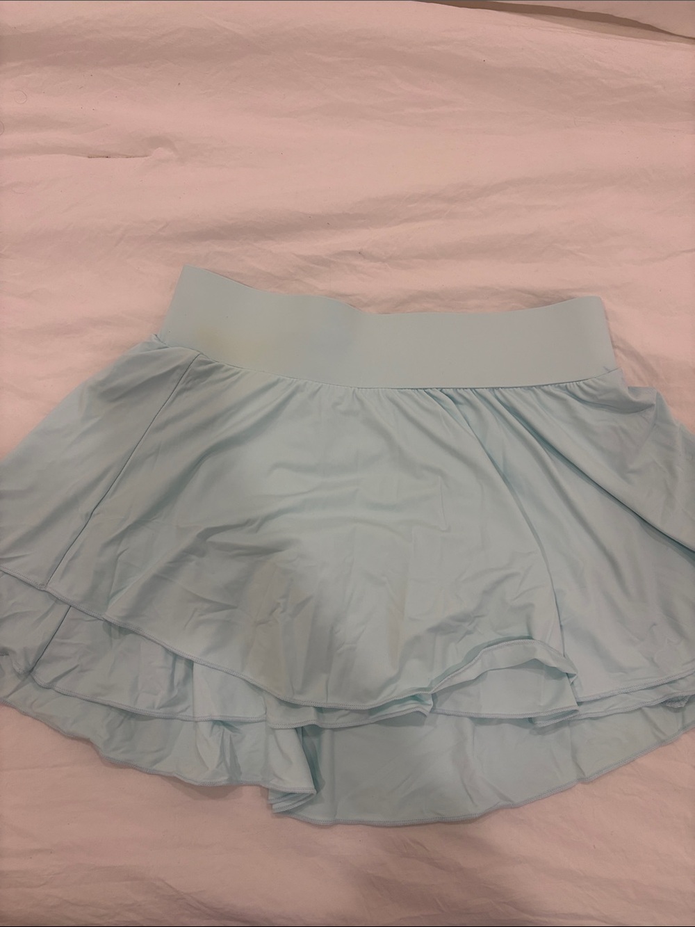 Light Blue Women's Layered Tennis Skirt